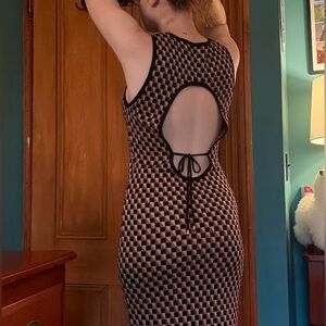 Runaway The Label Geometric Knit Dress